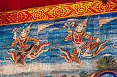 Chiang Mai - The Wat Phra Singh temple. Murals of the Viharn Lai Kham illustrating Jataka tales and other stories. 